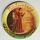 Vintage Set 6 Budweiser Beer Metal Coasters Official Product 3.5" NEW! U139