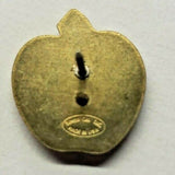 Vintage 1970's Rare Gold Tone Apple w/ American Flag Simba Cal Inc.