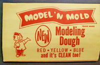 Vintage Model 'N Mold Modeling Dough Advertising  Copyright 1956 St.Louis MO PB5