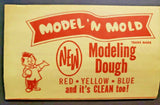 Vintage Model 'N Mold Modeling Dough Advertising  Copyright 1956 St.Louis MO PB5