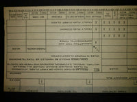 Vintage New York Central System Conductors Ticket Report New Unused Rare PB5