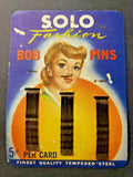 Vintage Solo Fashion Bob Pins On Card Solo Prod New York Old NOS PB52