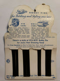 Vintage  Sta-Rite Bobby Pins  Black Pins on Card New Old Stock PB52