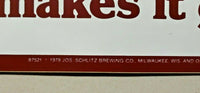 Vintage 1979 Rare 'Schlitz Makes It Great! " Bumper Sticker Milwaukee Wis.