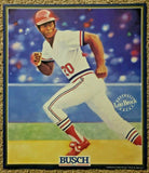 Vintage 1989 Busch Beer Lou Brock Baseball #20 Cardinals Poster