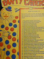 Vintage 1950's Party Capers Punch Board Fun Manufacturing Game New Old Stock