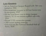 Vintage 1989 Busch Beer Lou Gehrig Baseball #20 New York Yankee Poster 77