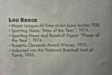 Vintage 1989 Busch Beer Lou Brock Baseball #20 Cardinals Poster