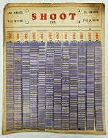 Vintage Shoot  7 or 11 Trade Mark Pull Tabs Punch Board Gambling Board  NOS Rare