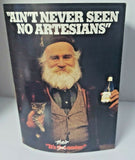 1980's Olympia Beer I Brake Artesians Promo Tavern Table Top Sign 4"x5 1/2" PB58