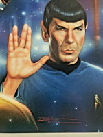1992 Star Trek Poster Limited Edition #'d Kirk/Spock Shatner/ Nimoy NOS WS9C
