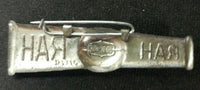 Vintage 1930's Silver Tone Old RAH RAH Cheer Tin Pin Made in Japan NOS