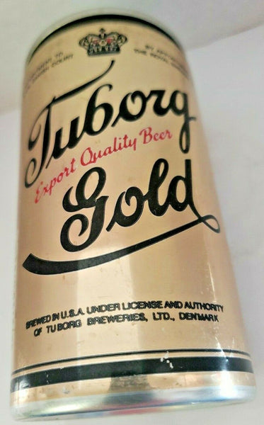 Vtg Tuborg Export Quality Gold Denmark 12 oz Pull Tab Beer Can Empty BC3-1