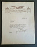 1934 United States Tabacco Comapny New York Letterhead Signed Letter