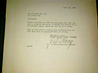 1934 United States Tabacco Comapny New York Letterhead Signed Letter