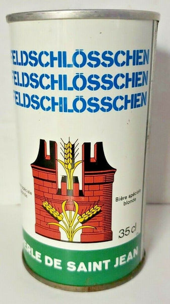 Vintage1970's Feldschlosschen Perle De Saint Jean Straight Steel Beer Can Empty BC2-5