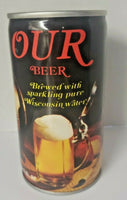 Vintage OUR Beer Can Steel Pull Tab Jos Huber Brewing Co. Monroe Wis Empty BC3-11