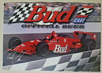 Vintage Anheuser Busch Budweiser Cart Racing Tavern / Store Poster 27"x19" NOS