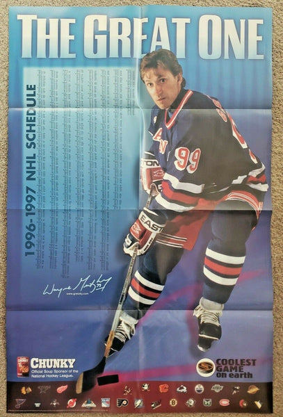 1996-97 Campbell's Chunky Soup "The Great One" Wayne Gretzky Rangers  Poster