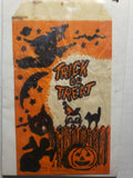 Vintage Paper Halloween Candy Trick or Treat Bag, 1960's