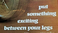 Vintage 1972 Yamaha "Put Something Exciting Between Your Legs" Poster 34" x22"