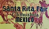 Vintage Santa Rita Fair Chihuahua Mexico Travel Poster Art Print by Kress New