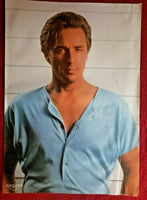 Vintage 1980s Don Johnson Miami Vice Heart Throb Pin Up 34"x23" Poster NOS