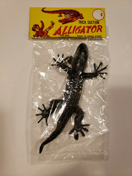 Vintage Dime Store Toy Suction Cup Alligator New Old Stock Sealed