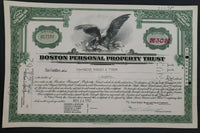 1962 Boston Personal Property Trust  Cancelled Stock Certificate 5