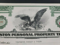 1962 Boston Personal Property Trust  Cancelled Stock Certificate 5