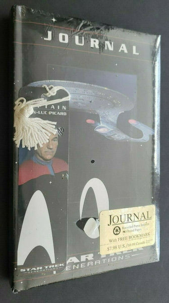 1994 Star Trek Generations Capt. Picard Hard Back Journal Bookmark U175