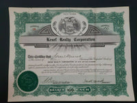 1927 New York Fesef Realty Corp Owners Shares  Cancelled Stock Certificate 10