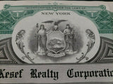 1927 New York Fesef Realty Corp Owners Shares  Cancelled Stock Certificate 10