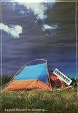 Vintage 1980 "Expose Yourself to Camping"  Pin Up 31"x21 Poster NOS