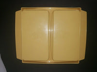 Vintage Tupperware Deviled Egg Keeper Carrier Tray 723-4 Yellow Color U142