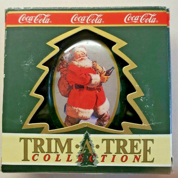 1990 Coca Cola Trim A Tree Collection Tin Christmas Ornaments New in Box U72-5