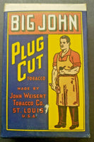 Vintage John Weisert Big John Plug Cut Tobacco Box  Empty  St Louis