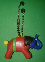 Vintage Lucky Elephant Key Chain Toy Puzzle Charm Prize New Old Stock