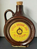 Folk Art Little Brown Jug Syrup 1921 Pottery Jug