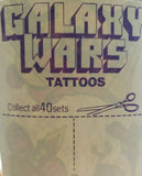 Vintage Galaxy Wars Tattoo Cards (8 Tattoo Cards) 1970's Donruss New Old Stock