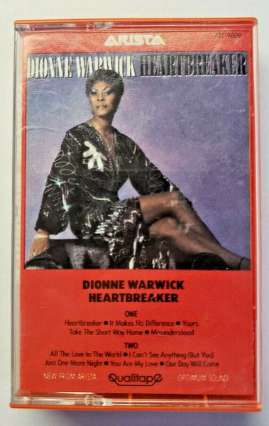 1982 Dionne Warwick Heartbreaker Cassette Tape Qualitape