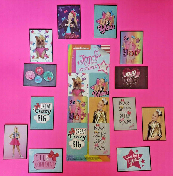 JoJo Siwa 12 Stickers with Vending Display Sign New You Be You!!