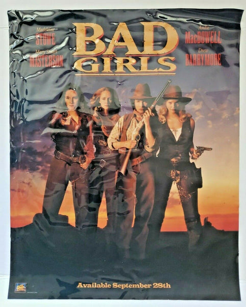 Vintage 1994 Bad Girl Movie Theater Display Window Vinyl Decal