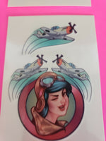 Vintage Victory Tattoos Set of 10 and Display Card New