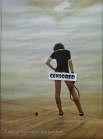 Vintage 1980 "Expose Yourself to Racquetball Pin Up Poster NOS