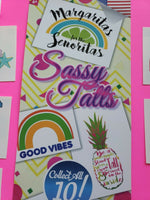 Sassy Tatts Set of 10 Tattoos with Vending Display Sign  Spunky Sayings on Each!