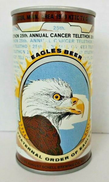 1980s Eagles Beer Can August Schell Collector Can Silver / Blue Empty BC1-24