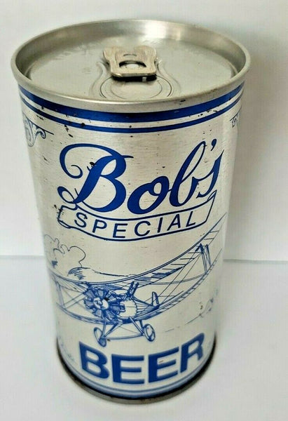 1980s Bob's Special Beer Can August Schell Collector Can Silver / Blue Empty BC1-30