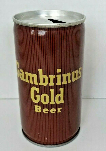 1970s Gambrinus Gold Beer Can Pittsburgh Brewing Co. Tab Pulled  Empty BC1-28