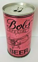 1980s Bob's Special Beer Can August Schell Collector Can Pink / Black Empty BC1-26